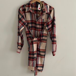 Checkered shirt dress size S